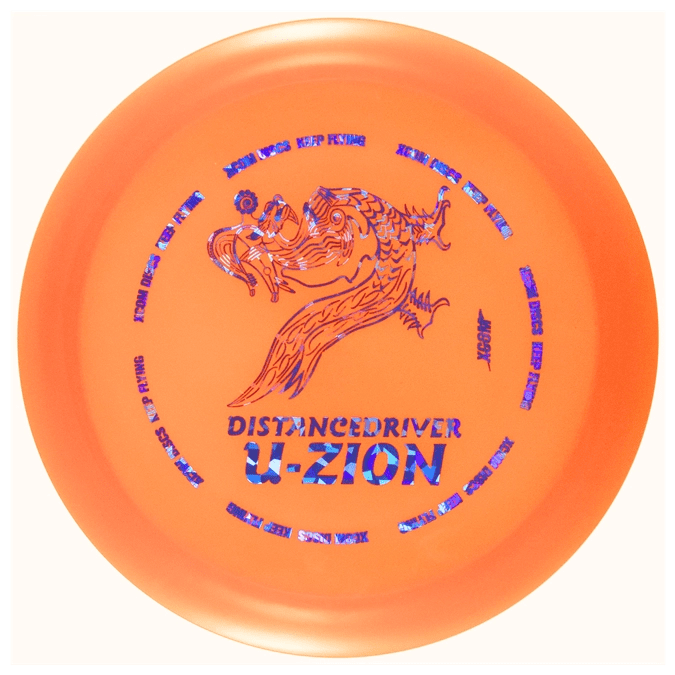 U-Zion orange distance driver disc golf disc